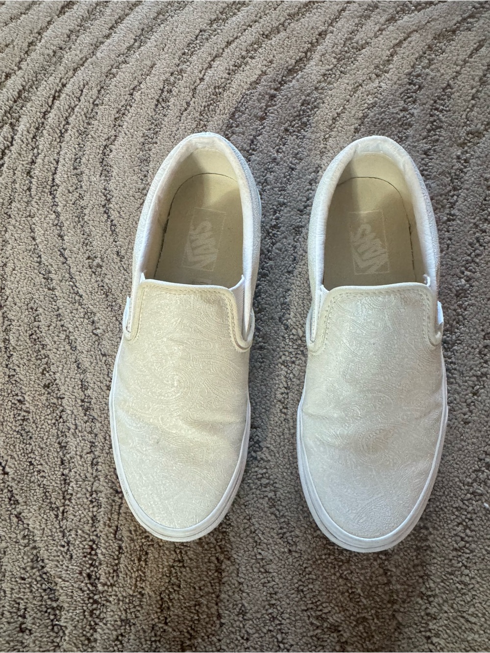 Vans Slip On Princess Paisley Bone White W 8.5